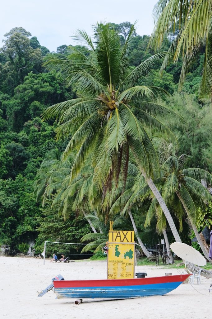 Water taxi en las playas de Islas Perhentian