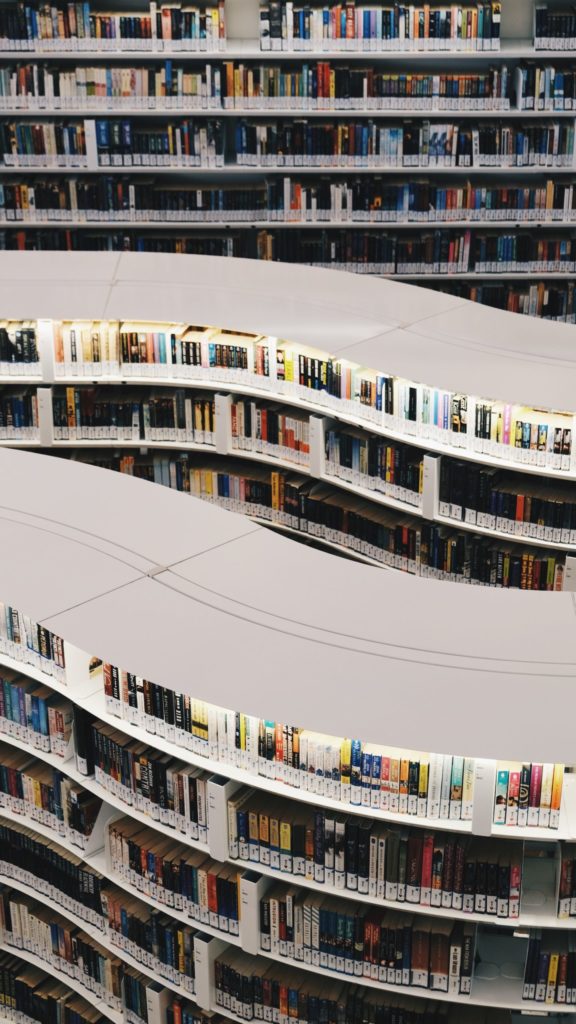 Galería de libros en la librería Orchard de Singapur