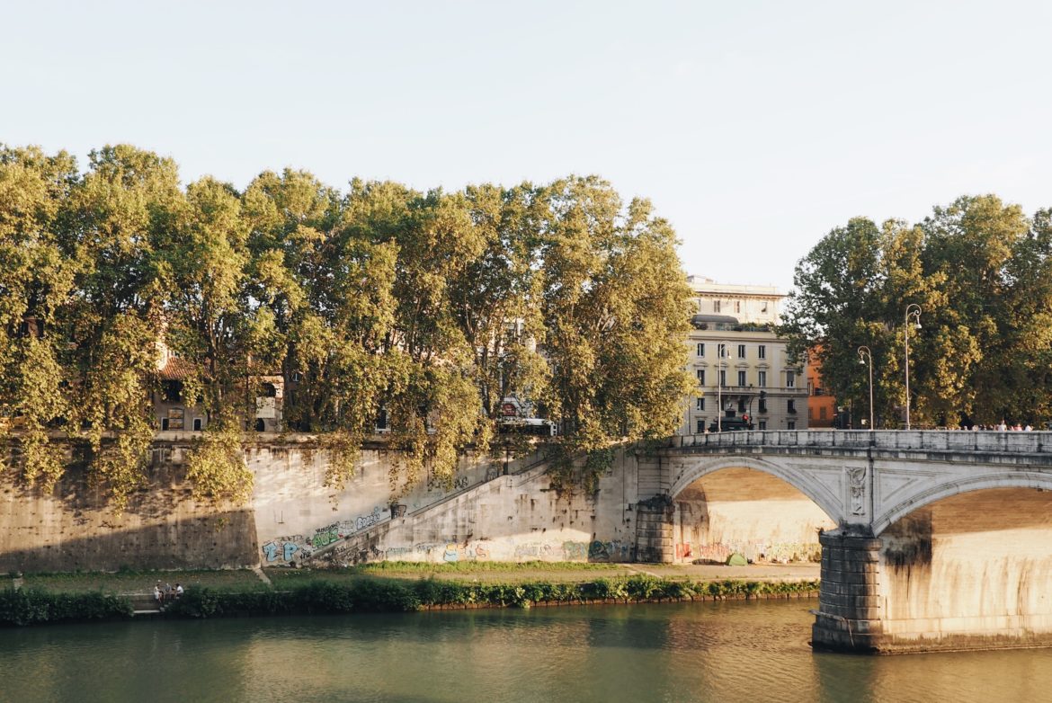 Ponte Sant'Angelo al atardecer